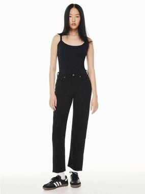 Levi's Wedgie Straight Denim Jeans black 90's y2k sz 25